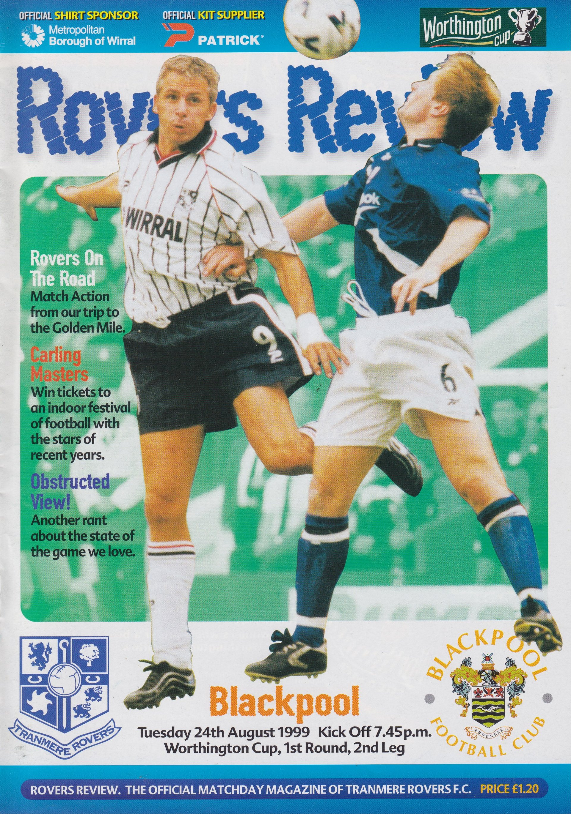 Tranmere Rovers v Blackpool match programme